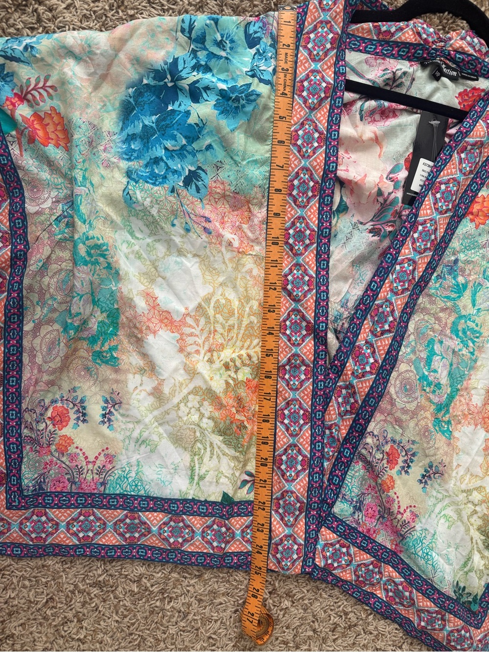 Tolani Raelyn Floral Border Kimono - Picture 4 of 4
